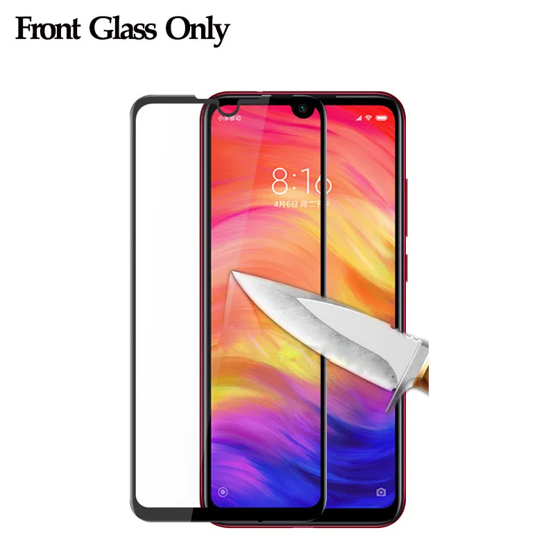 front glass only Xiaomi redmi note 8 Pro стекло 3 в 1 защитное стекло на xiaomi redmi note 8 про зрачное камеры объектива стекло redmi note 8 армированный защитный чехол note 8 pro glass сяоми редми ноут 8 про стекло редми нот 8 - Цвет: front glass only