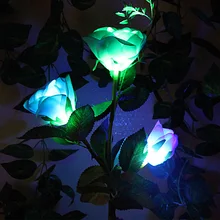 

LED Solar Simulation Rose Flower Light Home Garden Decoration Night Lawn Lamp Waterproof Landscape Courtyard Street Lighting
