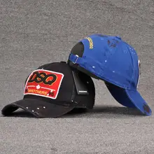 Европейский и американский стиль популярный бренд DSQ хлопок открытый колледж Стиль мужская повседневная бейсбольная кепка Duckbill шляпа AliExpress Горячая