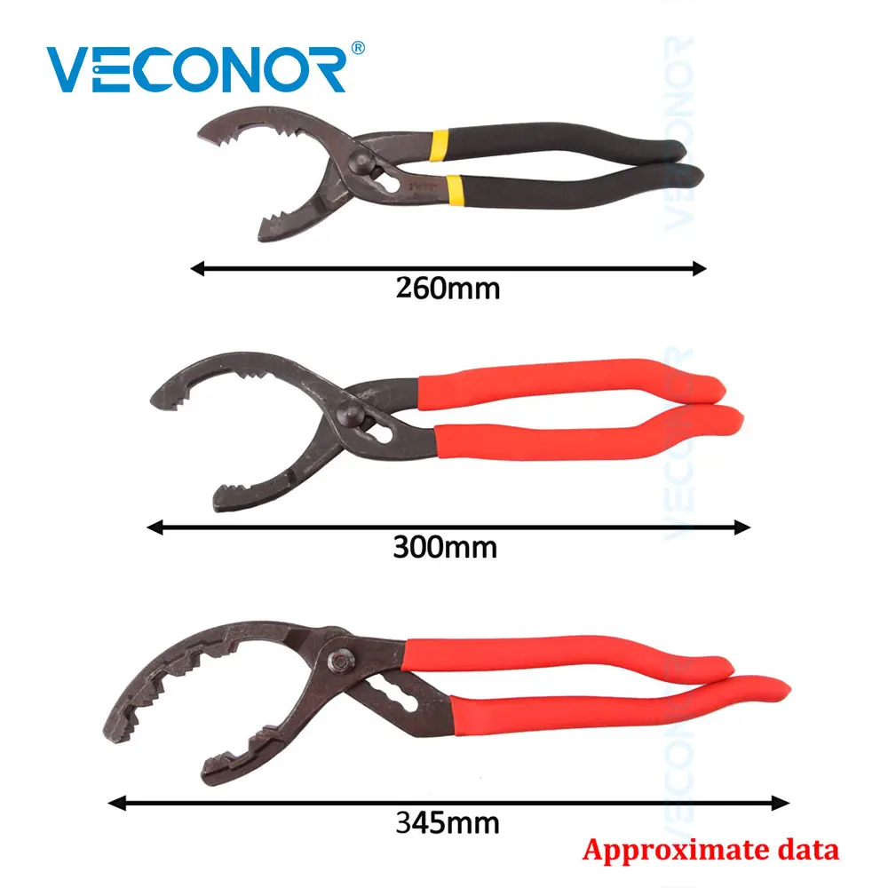 Adjustable 10/12/14 Inch Oil Filter Pliers Wrench Non Slip Grip Hand Car Removal