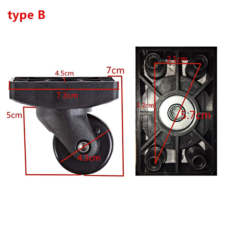 1 пара, сменные колеса для багажа, аксессуары для чемодана, ролики для багажа на колесиках, аксессуары для чемоданов