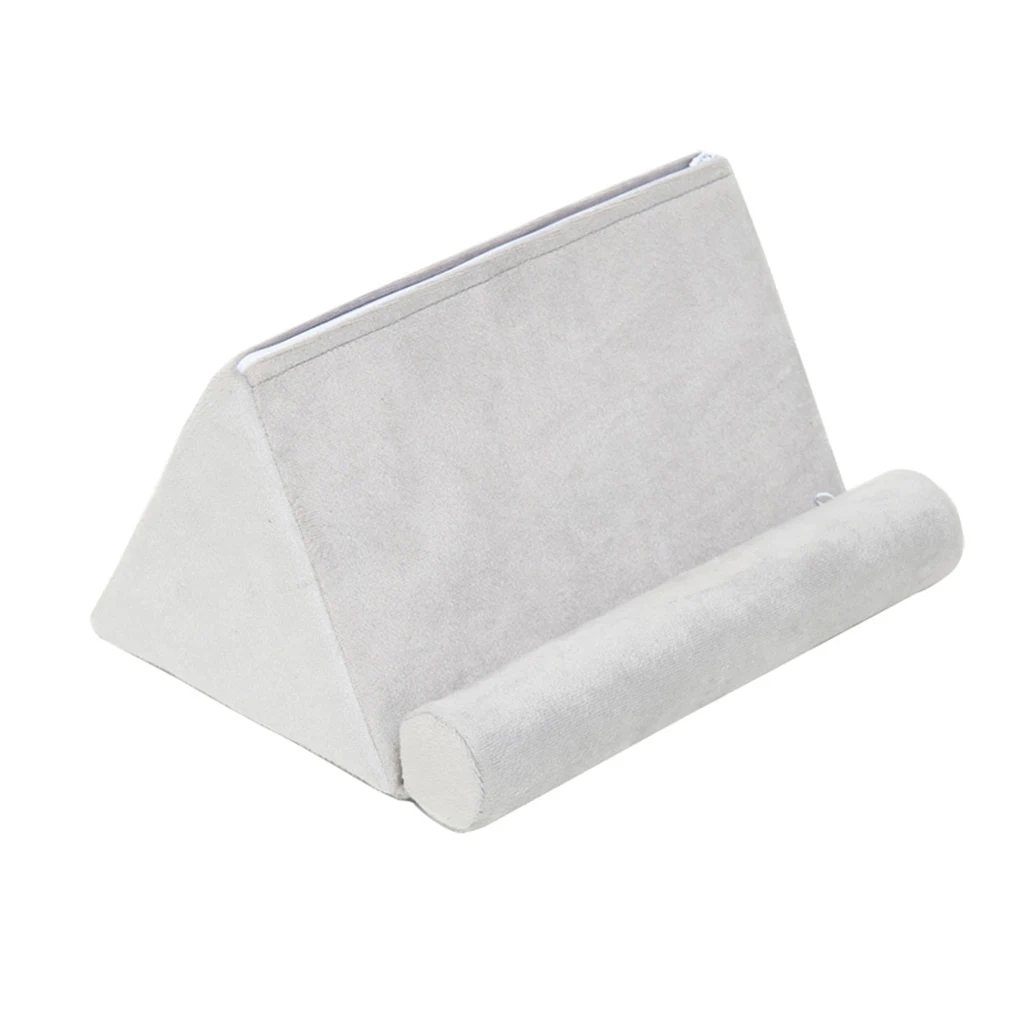 Suede Phone Tablet Holder Portable Triangle Tablet Stand Bed Sofa Couch Desk