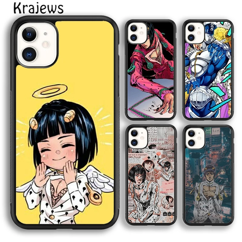 Krajews Bruno Bucciarati JoJo's Bizarre Adventure Phone Case For iPhone 5s 6s 7 8 plus X XR XS 11 12 13 pro max Galaxy S8 S9 S10 |
