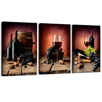 

diamond embroidery sale Vintage Wine Grape 3pcs Still Life 5d diamond painting full mosaic 3d picture of rhinestones WW074