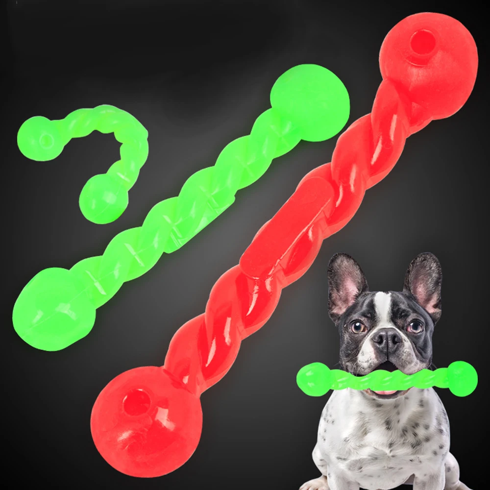 Pet Dog Twist Stick Жевательная томолярная и тренировочная Интерактивная резиновая игрушка для восстановления палка для собак аксессуары для щенков игрушки для щенка