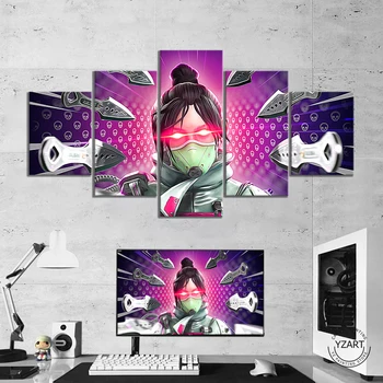 

5pcs Apex Legends Game Characters HD Printed Posters Picture Oil Painting on Canvas for Home Decor