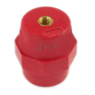 

0.21" Brass Thread Red Busbar Support Enhanced Insulator Connector SM7105