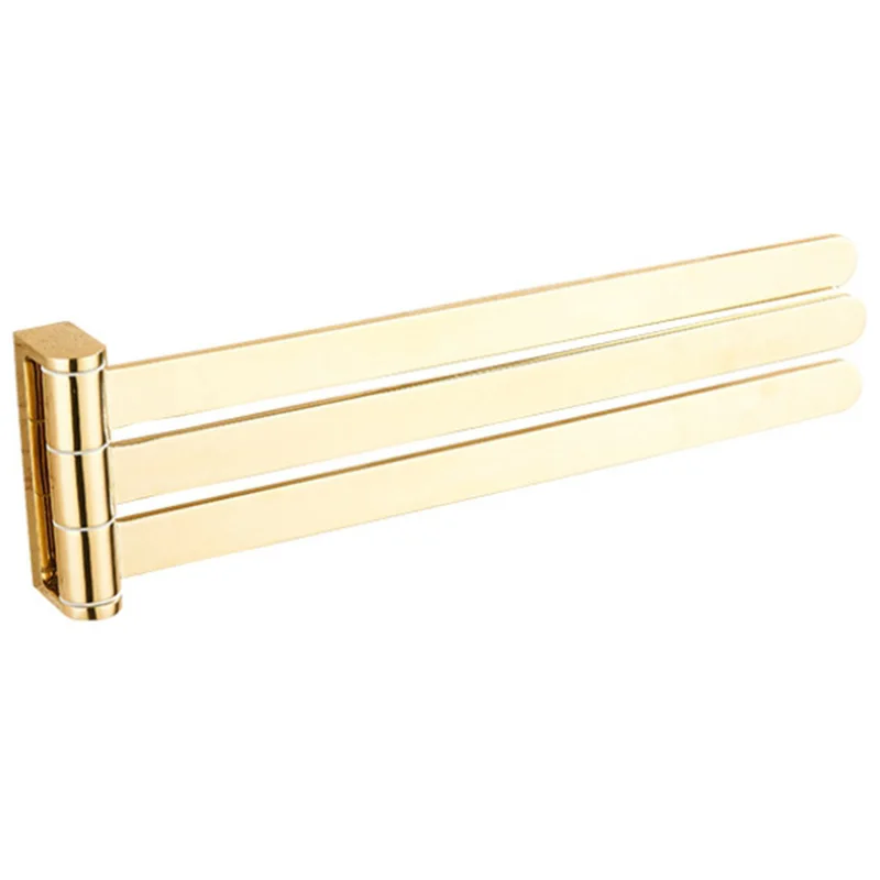

Swivel Towel Bar Movable Towel Rails Bathroom Towel Bar Bathroom Hanging Rod Creative Wall Hanging Rack 3-Bar