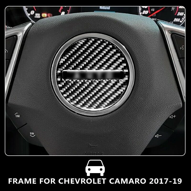 Внутренняя Накладка для рулевого колеса из углеродного волокна для Chevrolet Camaro //