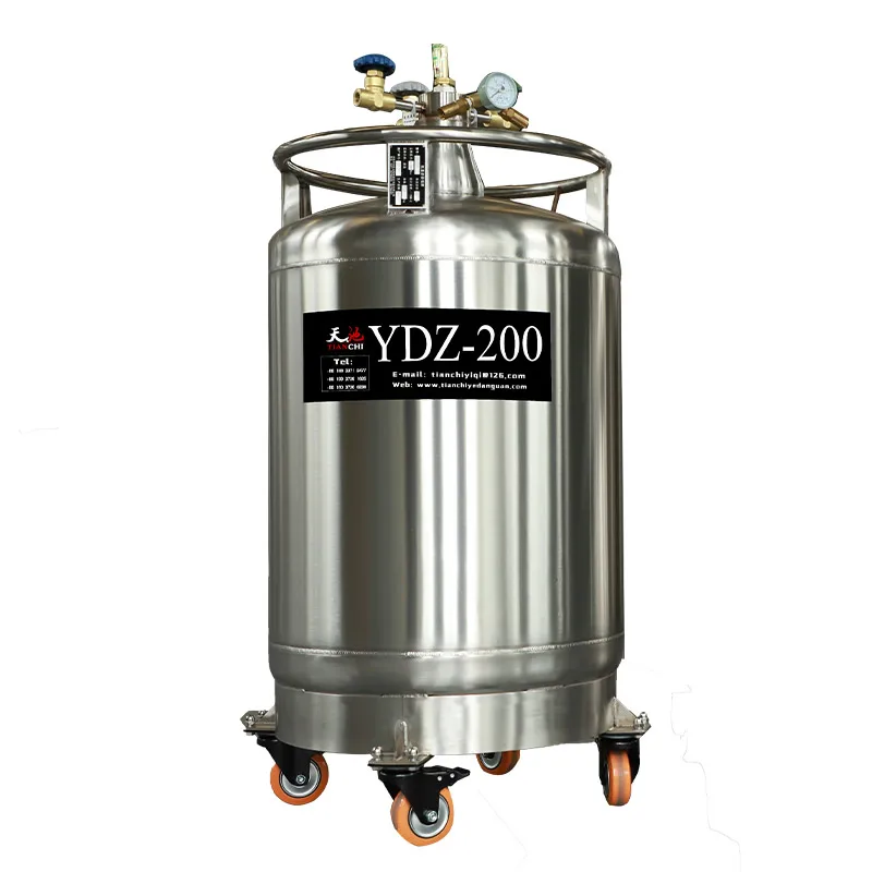 200 Liter Liquid Nitrogen Storage Tank Stainless Steel YDZ200 Self- Pressurised Lab Biological Container Cryogenic Cylinder Dewar - AliExpress
