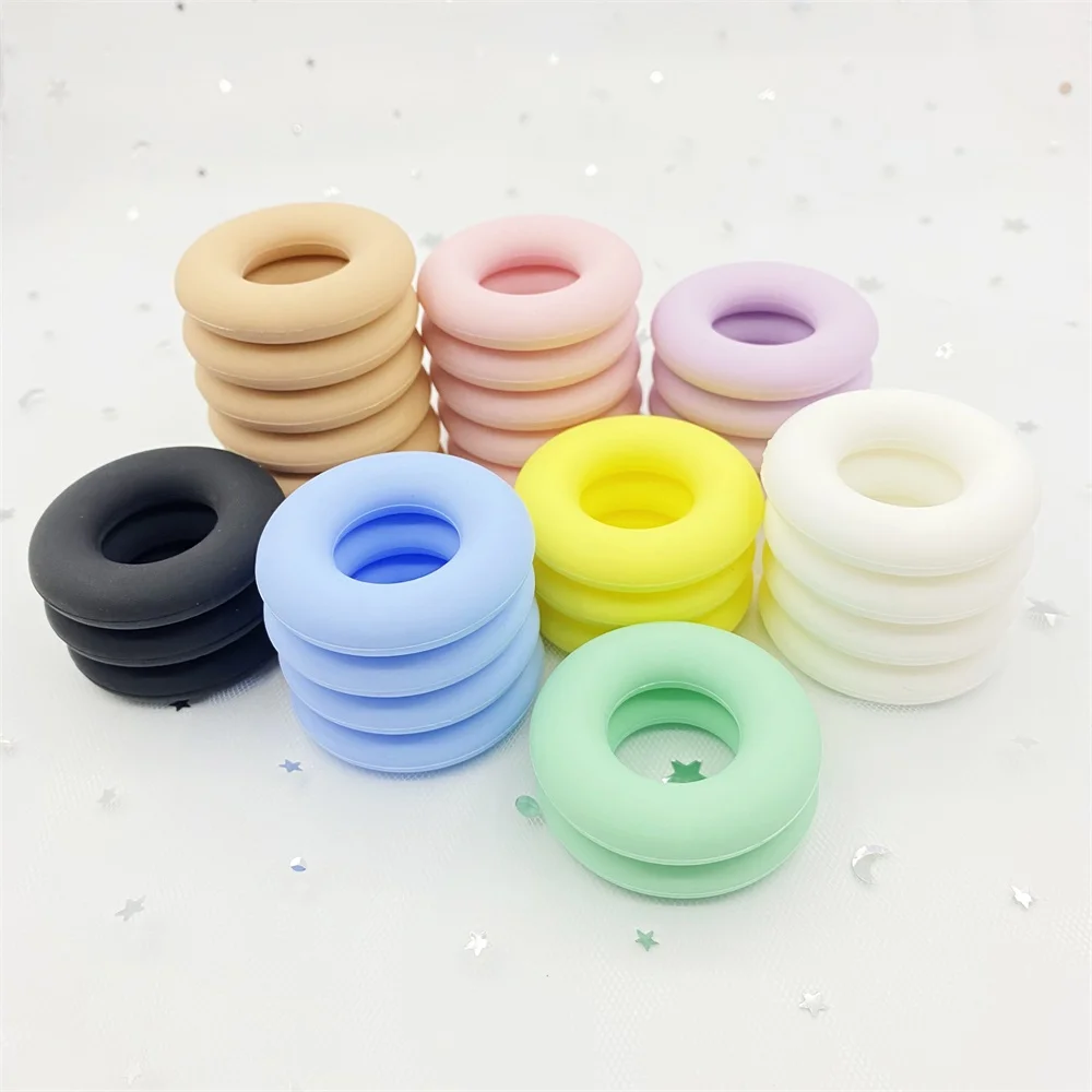 On Sale Baby Silicone Ring-Circle-Beads Donuts Babi-Toys Necklace Gift Chewing 10pcs/Lot DIY glLDWgyAM