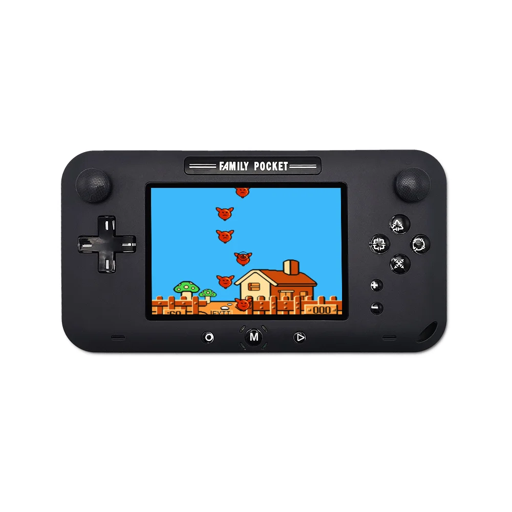 4,0 дюймов GP40 ностальгическая Игровая приставка консоль встроенный 208 NES игры TFT HD экран для детей подарок на день рождения - Цвет: Черный
