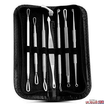 

7Pcs /Set Premium Blackhead Needles Acne Pimple Treatments Blemish Comedone Extractor Remover Face Skin Care Kit Beauty Tool