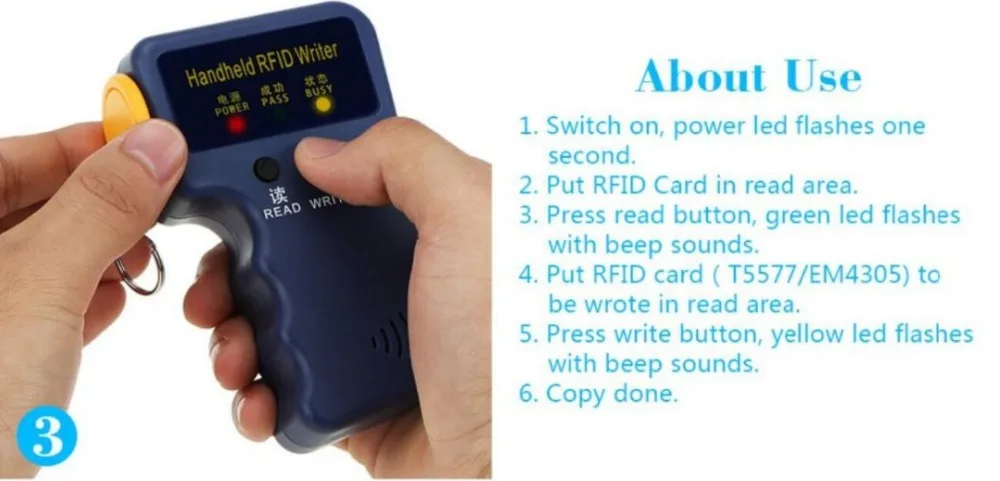 Ручной 125 кГц RFID ID карта копир писатель Дубликатор Программист считыватель матч записываемый EM4305 ID Брелоки метки карты Ключевые карты