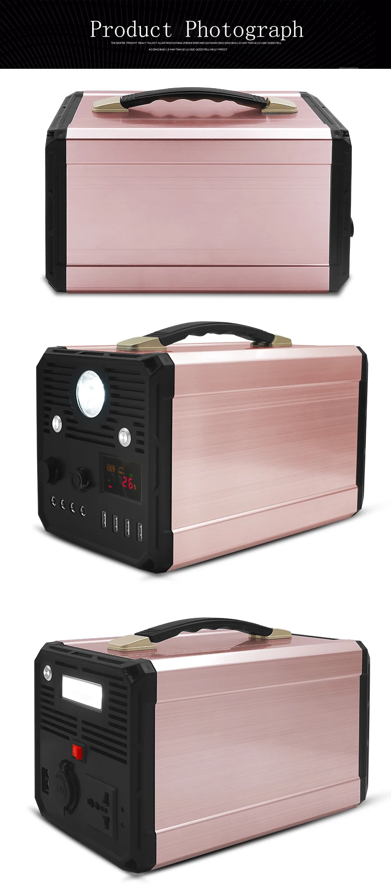 portable Power Station 1000W portable solar power supply for outdoor camp