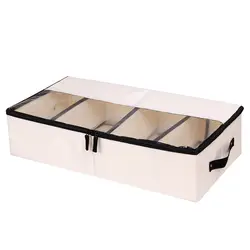 PP коробка для хранения одежды с ручкой дышащий чехол на молнии квадратной под кровать в общежитии обуви