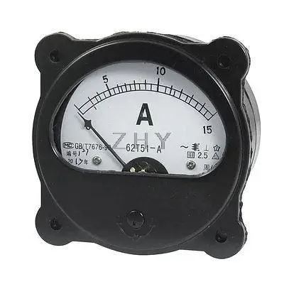 

AC 0-15A Zero Setting Dial Panel Analog Ampere Meter Amperemeter Black