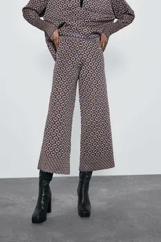 

2020 new Spring Summer European zaraing women pants trousers vadiming sheining female pants Trousers streetwear XDL2520