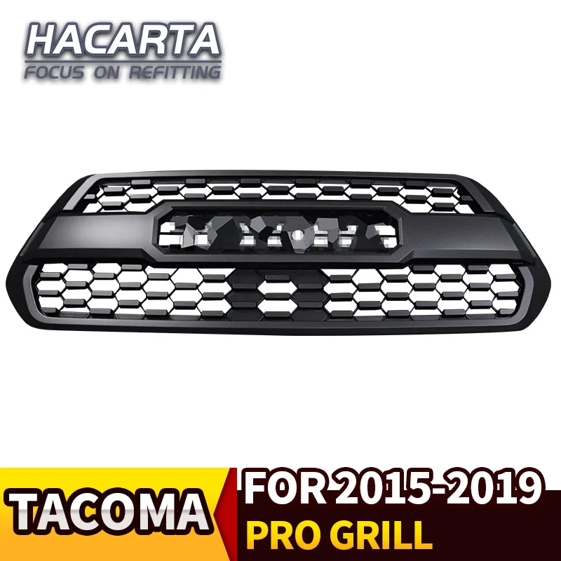 Передняя решетка для Tacoma TRD PRO 2016 17 18 2019 Черная гонок пластиковые автомобильные