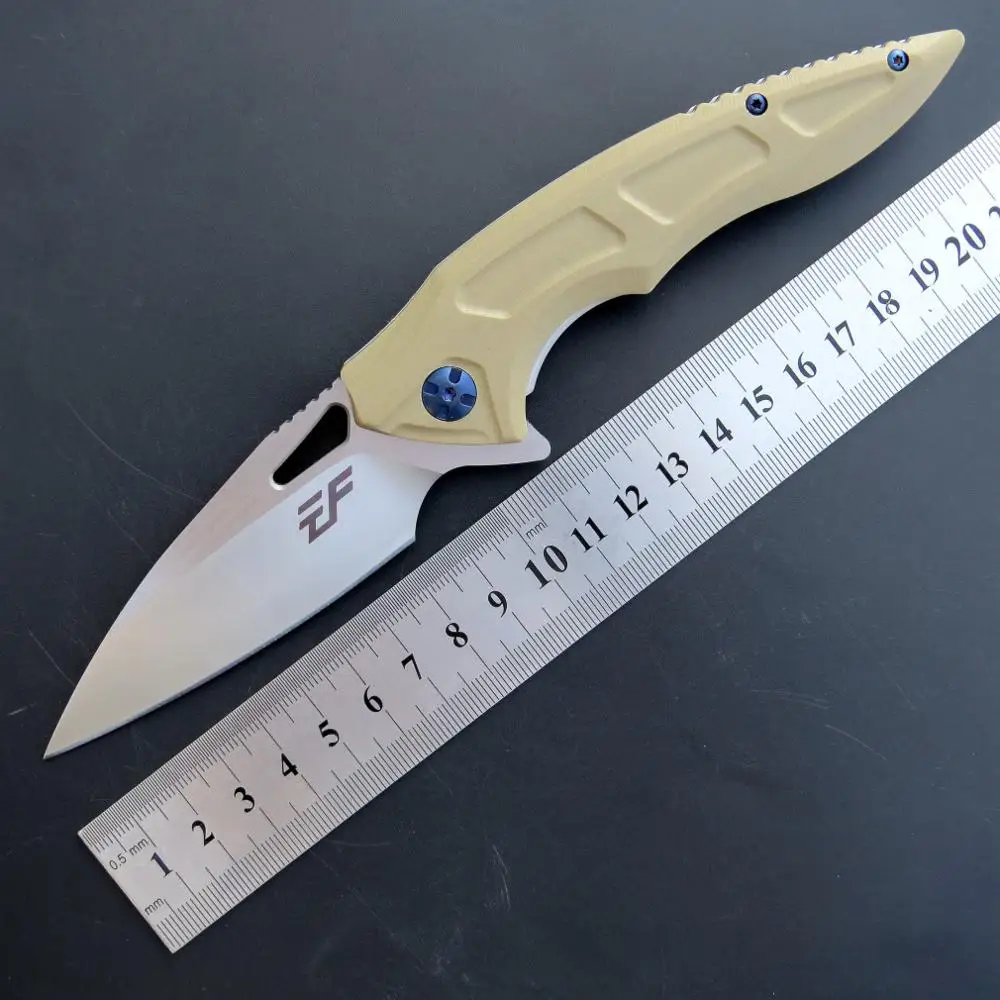 S Складной нож EF929 D2 лезвие+ G10 ручка тактический походный карманный нож кухонные принадлежности охотничий домкрат портативный EDC инструмент - Цвет: S