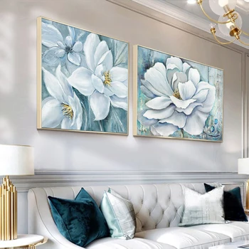 

100% Hand Painted Abstract Flower Art Oil Painting On Canvas Wall Art Frameless Picture Decoration For Live Room Home Decor Gift