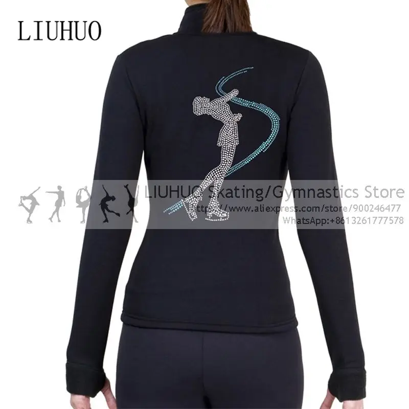 Figure Skating Jackets Girls Children Long sleeves Women Skiing Roller ice skating shirts Skating training Practise wear