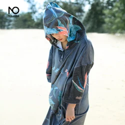 Nu-June Changing Towel Beach Towel Microfiber Changing Robe Cloak Man Women Bathrobe Hooded Surf Poncho Towel Swimsuit Beachwear