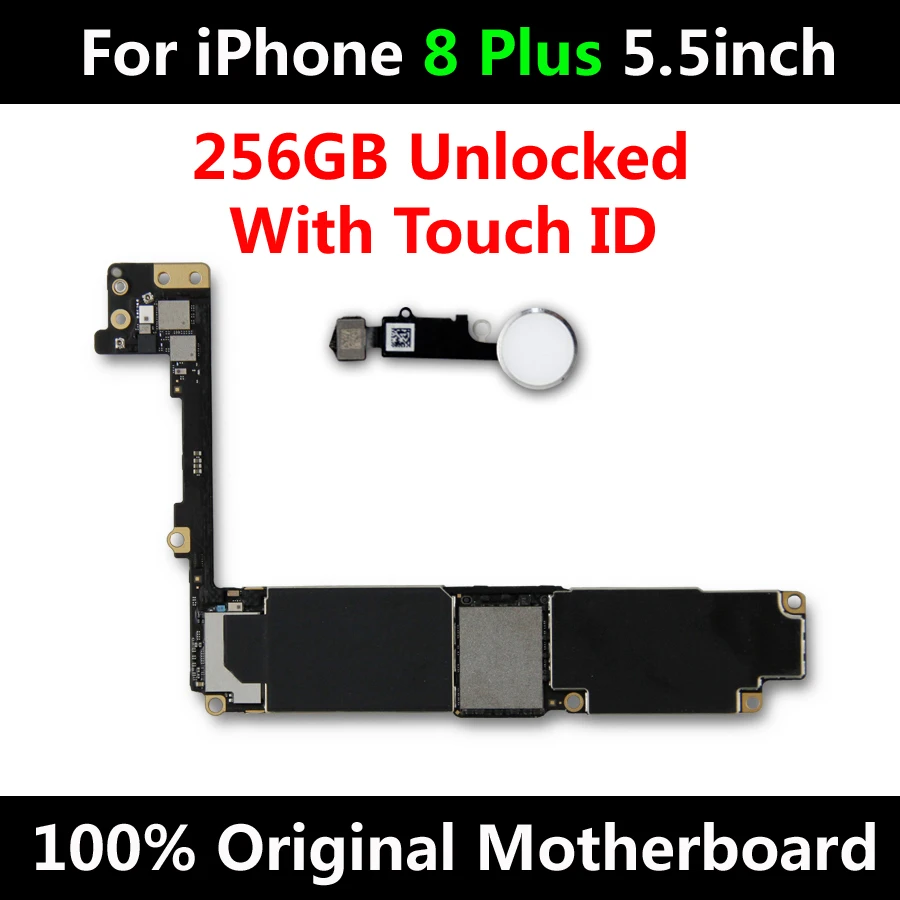 64GB 256GB Motherboard For iPhone 8 Plus 5.5inch Full Unlock Mainboard With Touch ID IOS System Whole Logic Board | Мобильные