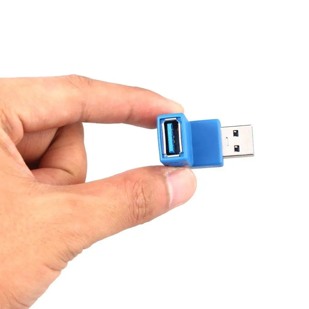 Прямой угол USB 3,0 тип A штекер-гнездо соединитель адаптер конвертер UL