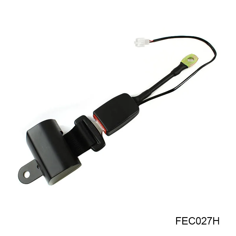 Two Point Retractor Safety Belt Polyester bing Black Color Car