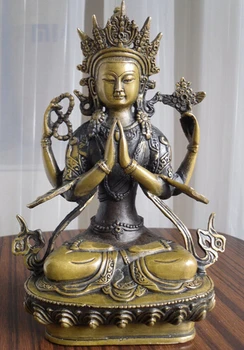 

0 Tibetan Buddhist bronze CHENREZIG buddhabuddha statue 20 cm