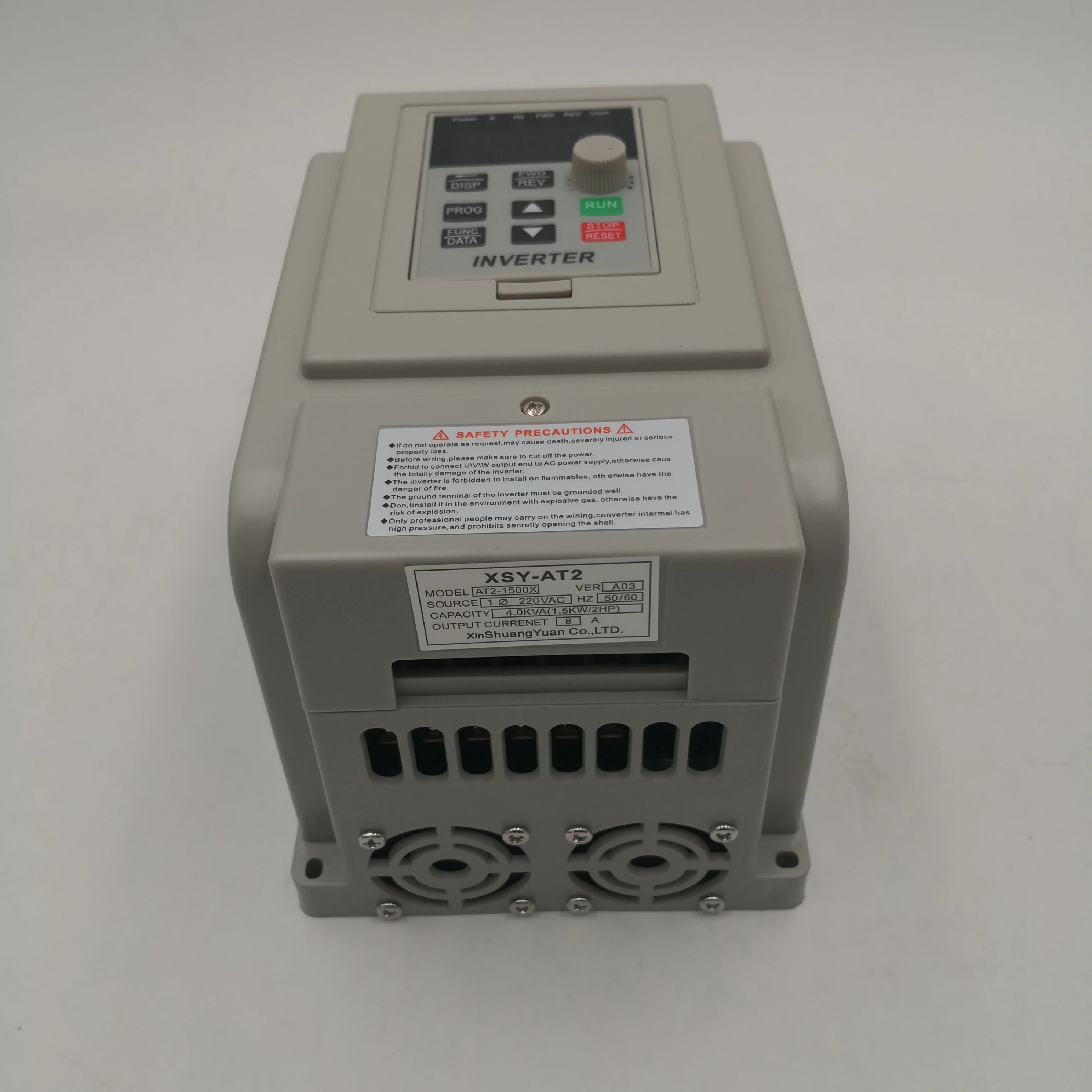 VFD AT2 0.45KW/0.75KW/1.5KW/2.2KW Single-Phase 220V In and Single Phase Out frequency converter for Single-Phase Motor