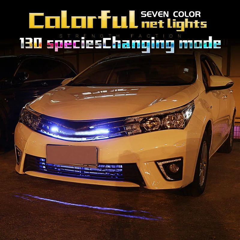 Tcart впускной решетка динамический led RGB 7 видов цветов огни для Toyota vitz rav4 prdo 120