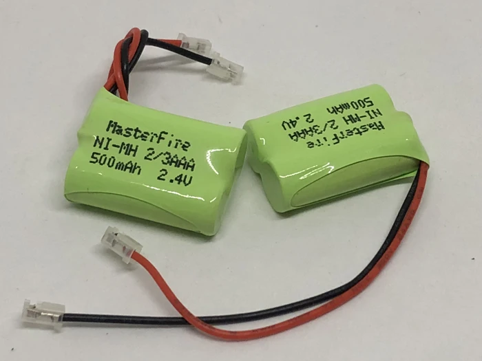 MasterFire 20 упак./лот Новый Ni MH 2/3AAA 2 4 V 500mAh NiMH 2/3 AAA аккумуляторная батарея с вилками для
