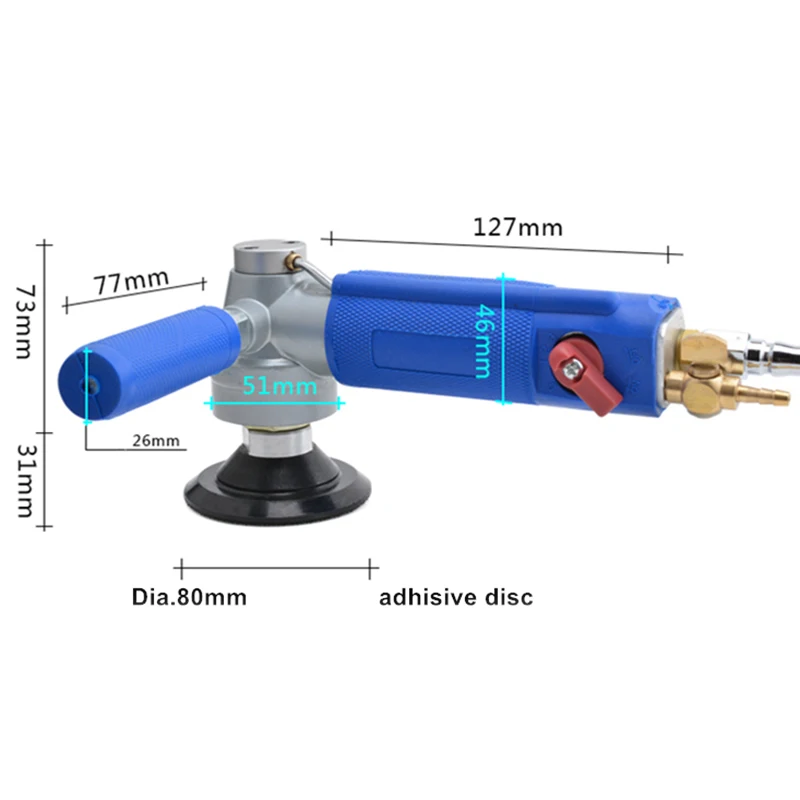 3 дюймов для закачки воды пневматические мельница профессиональный пневматическая шлифовальная машина воздуха влажной полировки машины