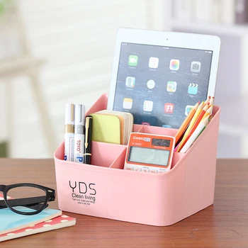 

Storage Box Five-Cell Desktop Receiving Box Creative Cosmetic Finishing Box Mobile Telephone Remote Receiving Box Plastic Box