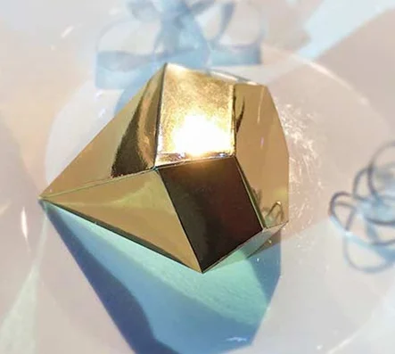 50 шт. Свадебная блестящая Алмазная коробка для конфет, лучшие пожелания, свадебные коробки, Золотая фольга, бумага, зеркальный эффект, вечерние принадлежности, Подарочная коробка для конфет - Цвет: golden