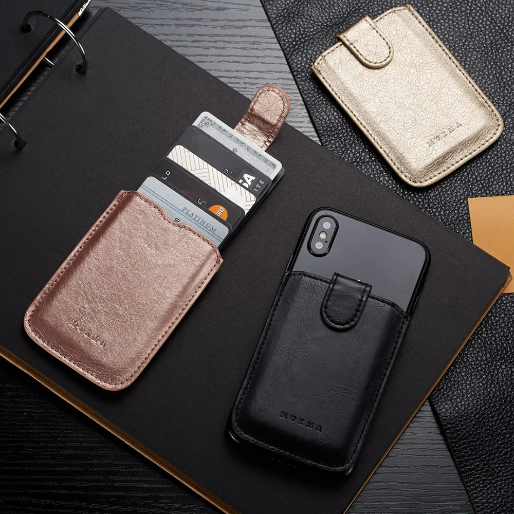 Чехол-бумажник из искусственной кожи с 5 слотами для карт для samsung Note 10 Pro S10 Plus A70 A50, держатель для кредитных карт для iPhone XS Max