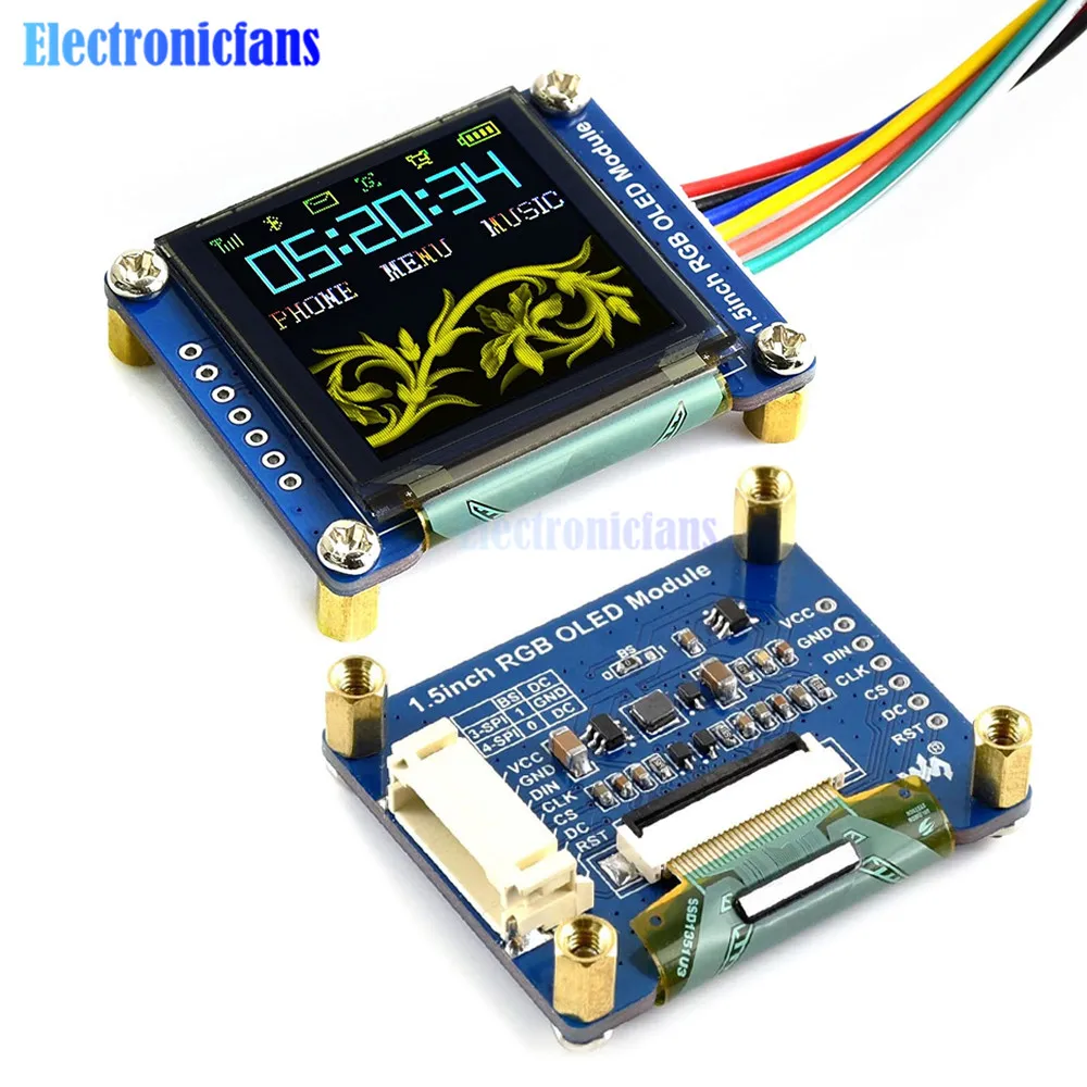 Waveshare 200x200, 1.54inch E-Ink Display Module, Display Size: 27.6mm