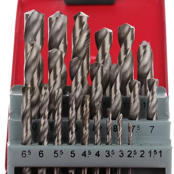 

High Speed Steel Twist Drills With Case 1-13 Mm Drilling Steel Cast Iron Non-Ferrous Metals Alloy Hss Twist Drills Sets