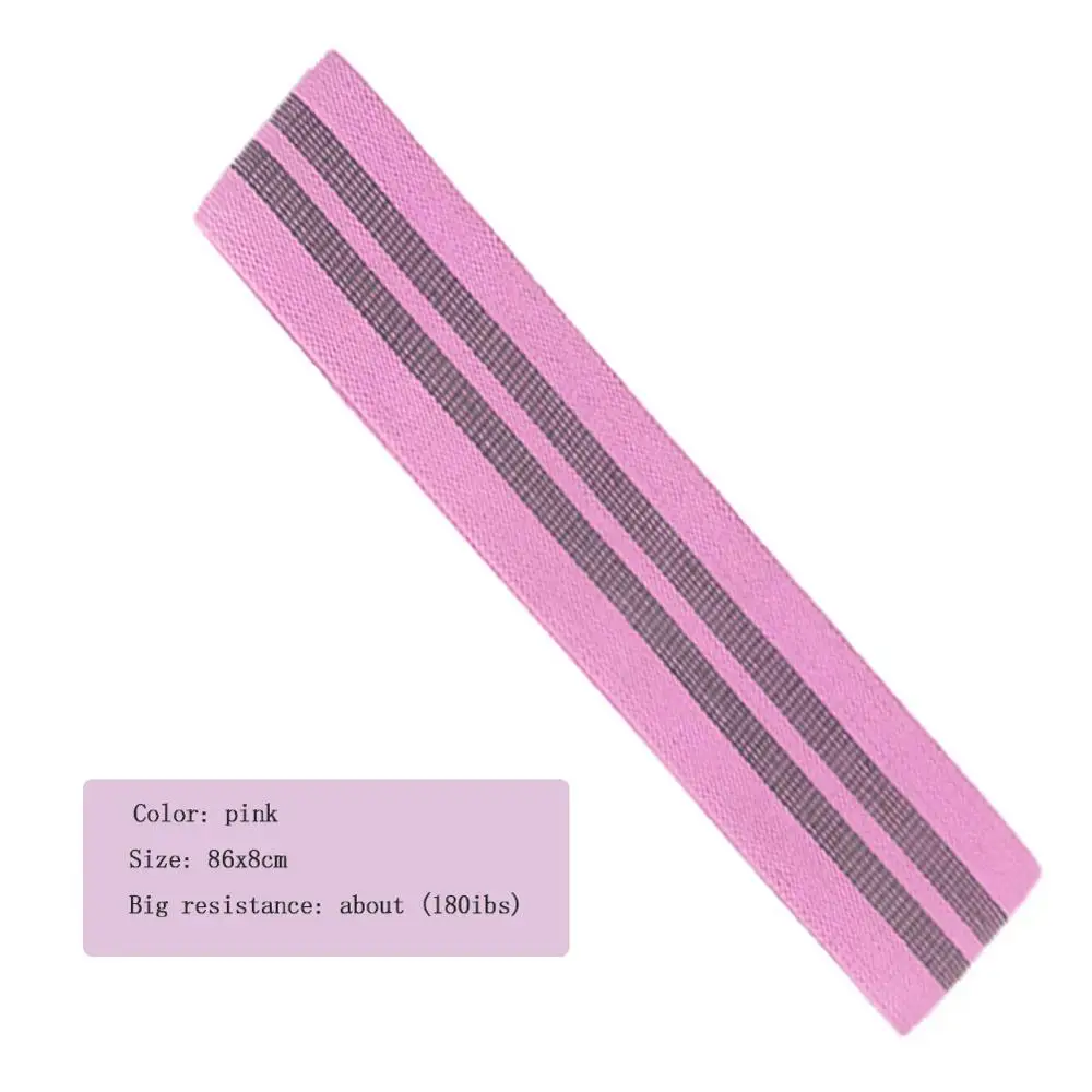 Pink 86x8CM Прочный набедренный круг для йоги, противоскользящий спортивный зал, фитнес, резинка для упражнений, плетеная эластичная лента, набедренная подъемная эластичная лента - Цвет: Pink 86x8CM