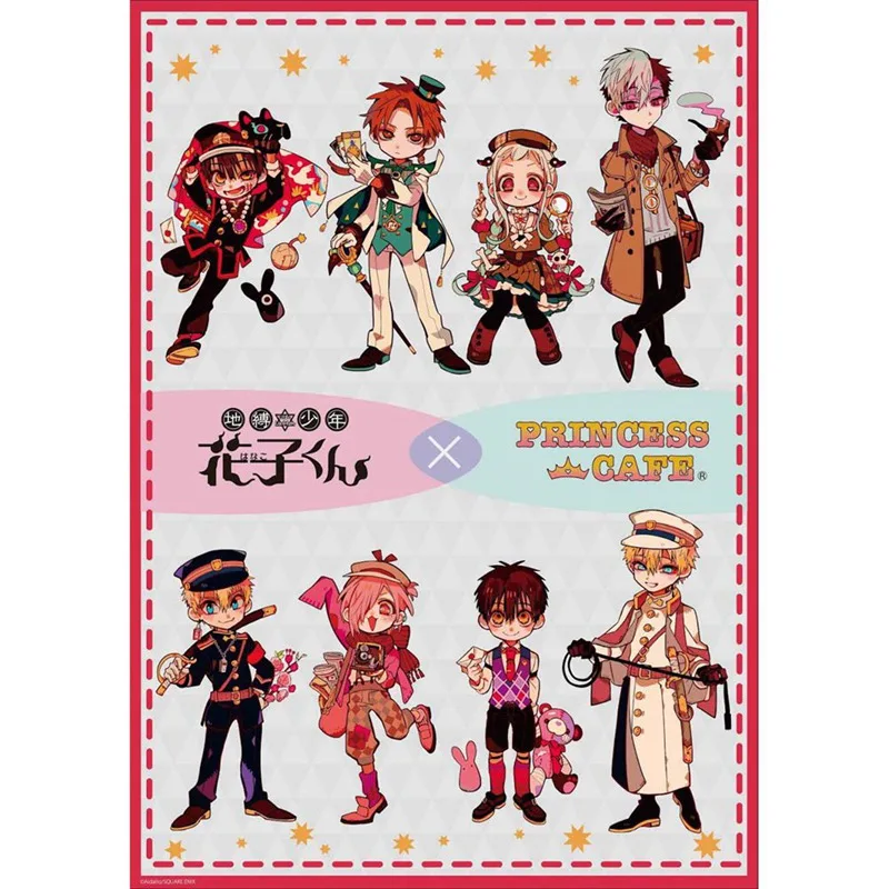 Короткая футболка с героями из японского аниме Туалет Hanako кун Jibaku Shounen наклейки