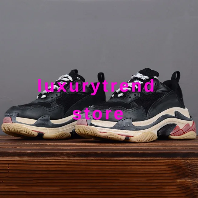 

Luxury 2019 New Brand Genuine Leather Sneakers Men Women Plus Size 35-45 Designer Chunky Shoes Breathable Platform Casual Shoes