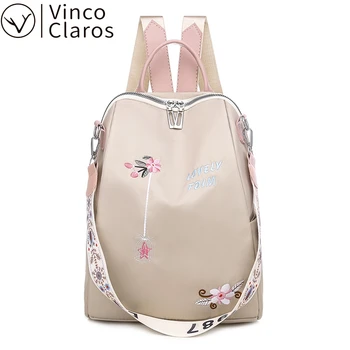 

Embroidery Small Backpack Women 2020 New Mini Backpacks for Women Bag Cute Oxford School Bags for Girls Luxury Travel Backpack
