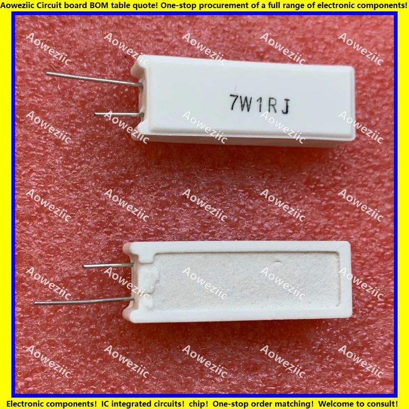 

10 шт./лот 7W1RJ 7w1Ω драгоценность м2 вертикальное сопротивление цемента 7W1ohm 7W 1RJ 7W1R керамическое сопротивление точность ± 5% сопротивление мощности