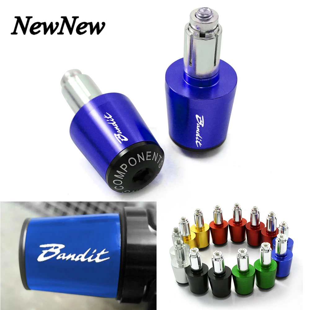 For SUZUKI Bandit 650S GSF 250 600 600S 650 650N 1200 1250 7/8&quot 22MM Motorcycle Handle Bar Hand Grips Handlebar End Cap |