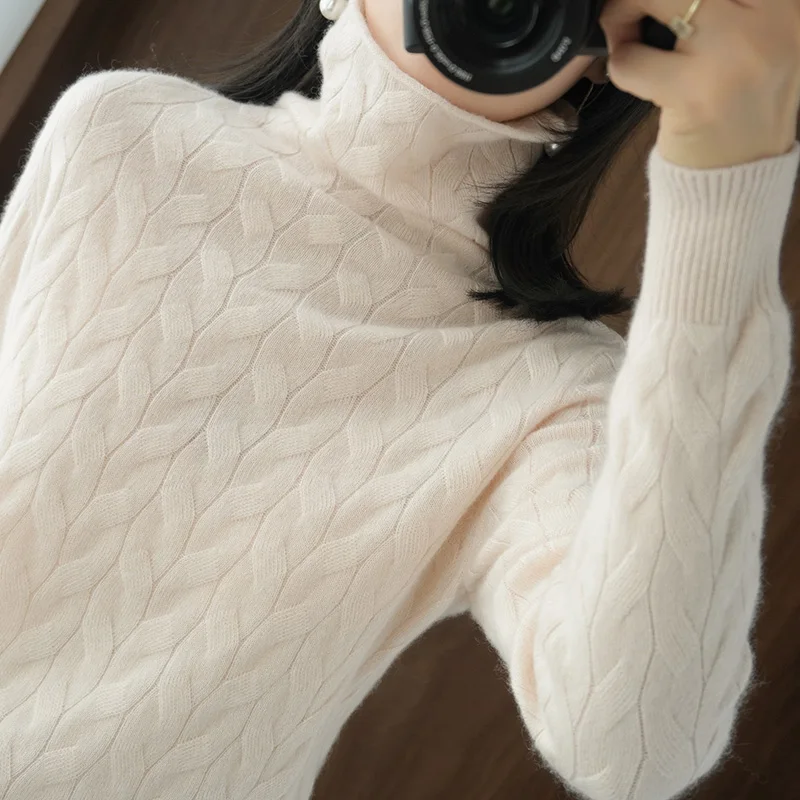 Women's Turtleneck Sweater Slim Fit 2021 New Korean Style Bottoming Shirt Fall and Winter Inner Wear Long Sleeve Pullover | Женская