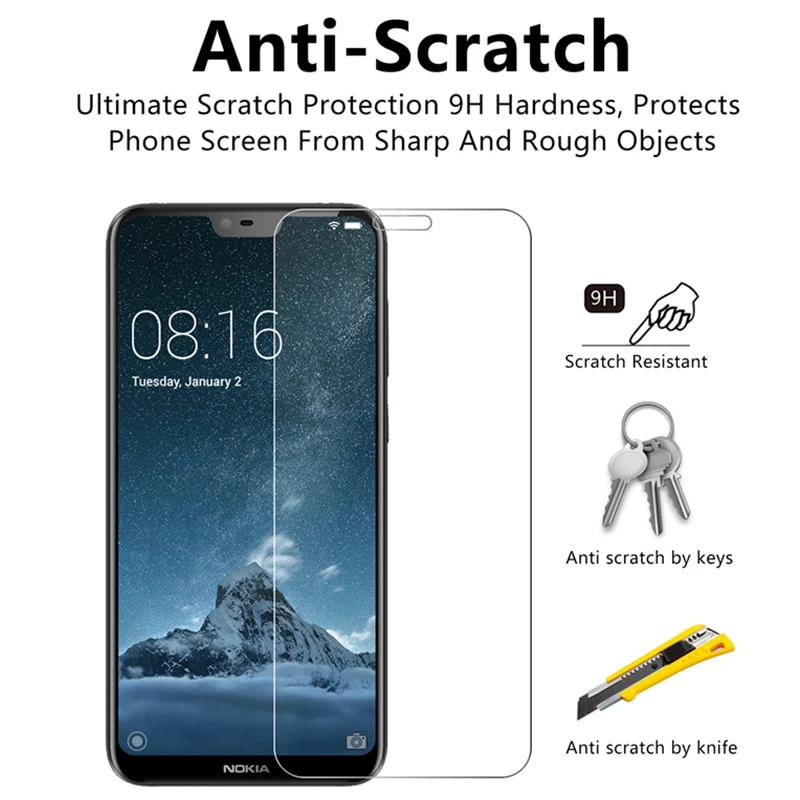phone screen cover Tempered Glass for Nokia 3.1A 3.1C 3.2 3.1 Plus Tough Screen Protector Film for Nokia 4.2 4 3 2 1 Plus 2.1 Protective Glass best phone screen protector