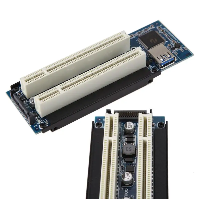 VODOOL PCI-E Express X1 к двойной PCI Riser удлинить адаптер карты с 1 м USB3.0 кабель для WIN2000/XP/Vista/Win7/Win8/LINUX добавить карту