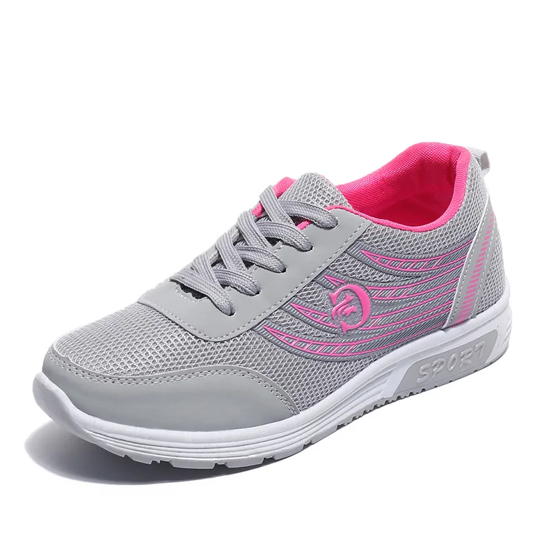 Gray Беговые кроссовки женские кроссовки женская спортивная обувь chaussures femme теннисные кроссовки для тренировок zapatillas mujer - Цвет: Gray
